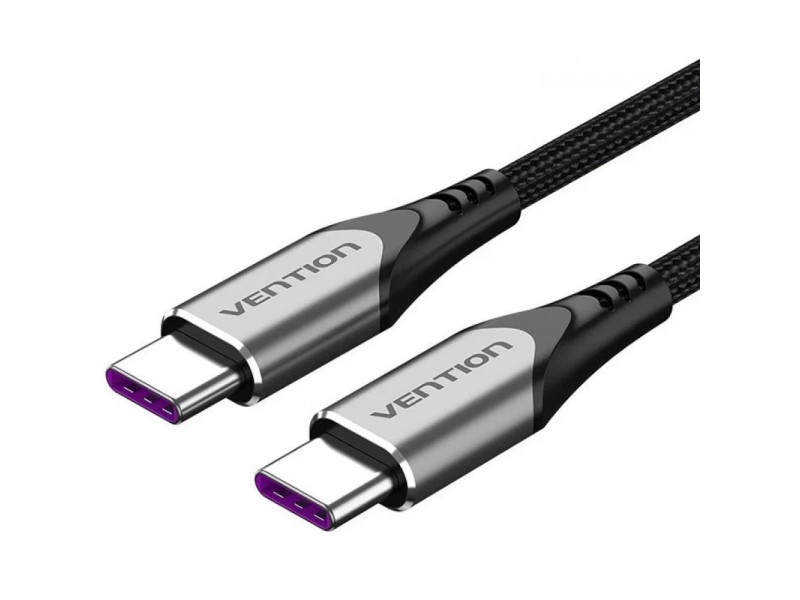 Vention Кабел USB 2.0 Type-C to Type-C - 2.0M Black 5A Fast Charge - TAEHH