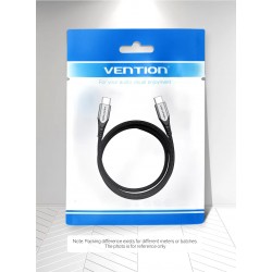 Vention Кабел USB 2.0 Type-C to Type-C - 1.0M Black 5A Fast Charge - TAEHF