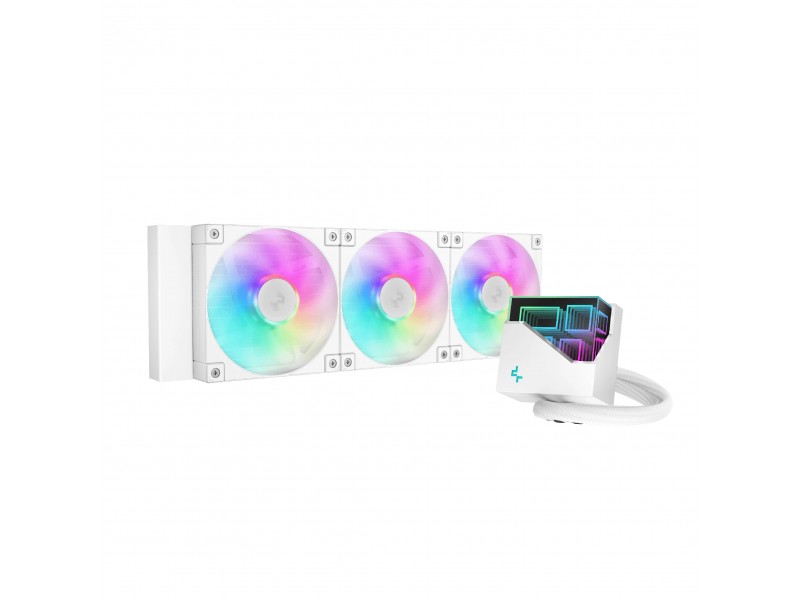 DeepCool водно охлаждане Water Cooling LT360 WH - Addressable RGB, Infinity mirror design - LGA1851/AM5