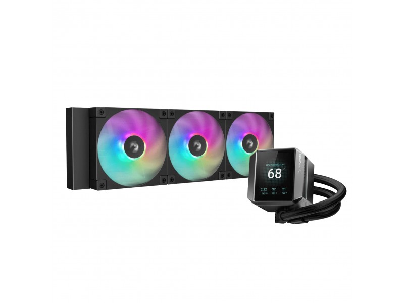 DeepCool водно охлаждане Water Cooling MYSTIQUE 360 ARGB - LCD Screen