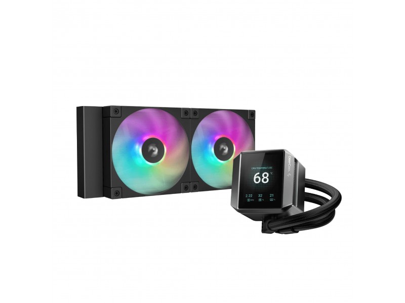 DeepCool водно охлаждане Water Cooling MYSTIQUE 240 ARGB - LCD Screen