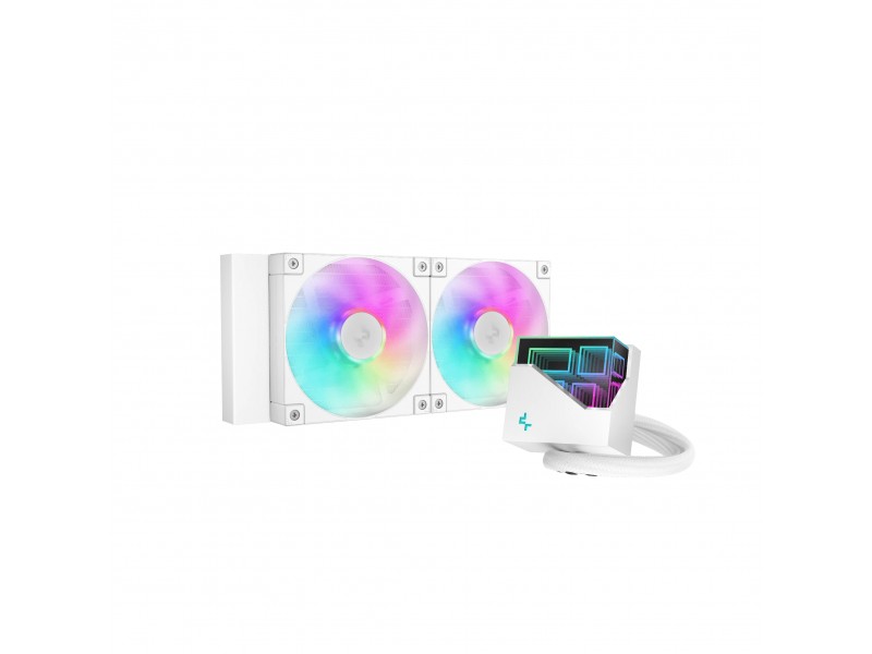 DeepCool водно охлаждане Water Cooling LT240 WH - Addressable RGB, Infinity mirror design - LGA1851/AM5