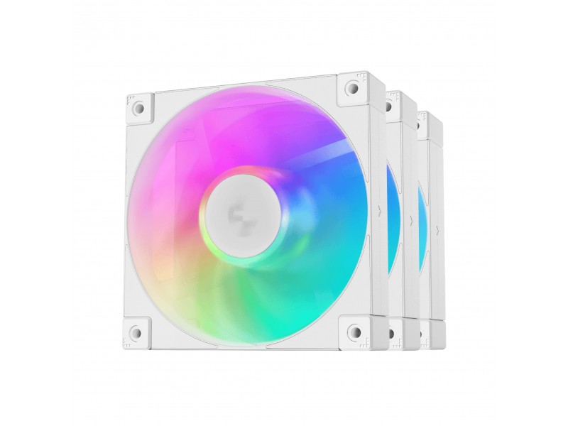 DeepCool Комплект вентилатори Fan Pack 3-in-1 3x120mm - FD12 White, Addressable RGB