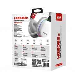 Marvo безжични геймърски слушалки Gaming Headphones Monka Echo RS - Bluetooth, 2.4G, RGB - MARVO-HG9070W
