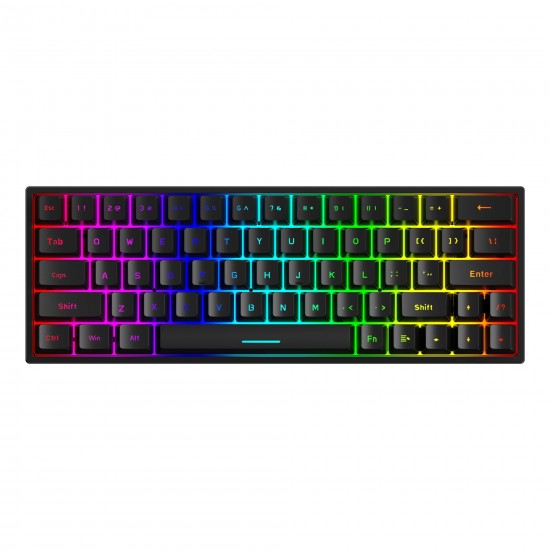 Marvo безжична механична геймърска клавиатура Wireless Gaming Mechanical keyboard Shogo 63W - KG955W - Bluetooth 5.0, 2.4G