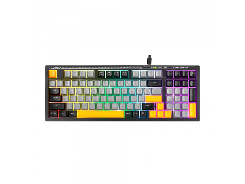 Marvo геймърска клавиатура Gaming Keyboard Soldat S50B - Rainbow, 98 keys - MARVO-K638B