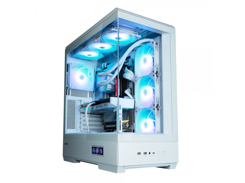 Zalman кутия Case ATX - P50 DS White - Digital Display, Addressable RGB