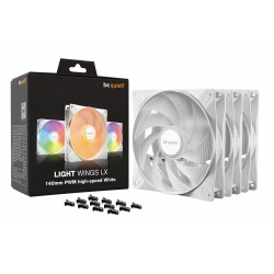 be quiet! комплект вентилатори Fan Pack 3-in-1 3 x 140mm - LIGHT WINGS LX 140mm PWM high-speed White Triple-Pack