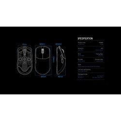 Lamzu професионална геймърска мишка MAYA X 8K - White Lamzu професионална геймърска мишка MAYA X 8K - White