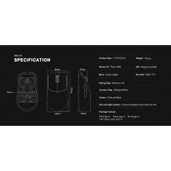 Lamzu професионална геймърска мишка ATLANTIS MINI 4K - Charcoal Black Lamzu професионална геймърска мишка ATLANTIS MINI 4K - Charcoal Black