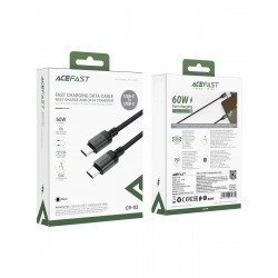 Acefast Кабел USB-C to USB-C Cable 60W Nylon Braided 1.20m - C9-03 - Black Acefast Кабел USB-C to USB-C Cable 60W Nylon Braided 1.20m - C9-03 - Black