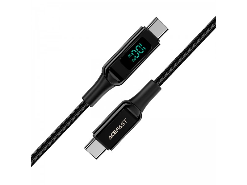 Acefast Кабел USB-C to USB-C Cable 100W 2m with digital display - C6-03 - Black