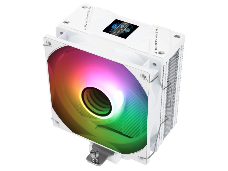 Thermalright охладител CPU Cooler Assassin Spirit 120 Vision A-RGB White - LCD Display, Infinity Mirror