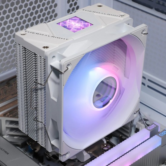 Thermalright охладител CPU Cooler Assassin Spirit 120 Vision A-RGB White - LCD Display, Infinity Mirror