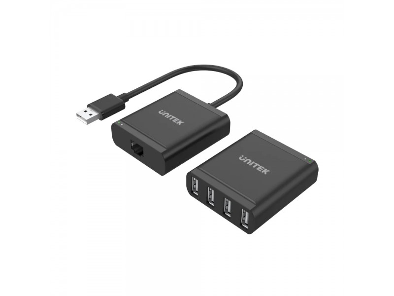 Unitek удължител USB Extension over LAN - USB-A Male to 4 port Female - Y-2516