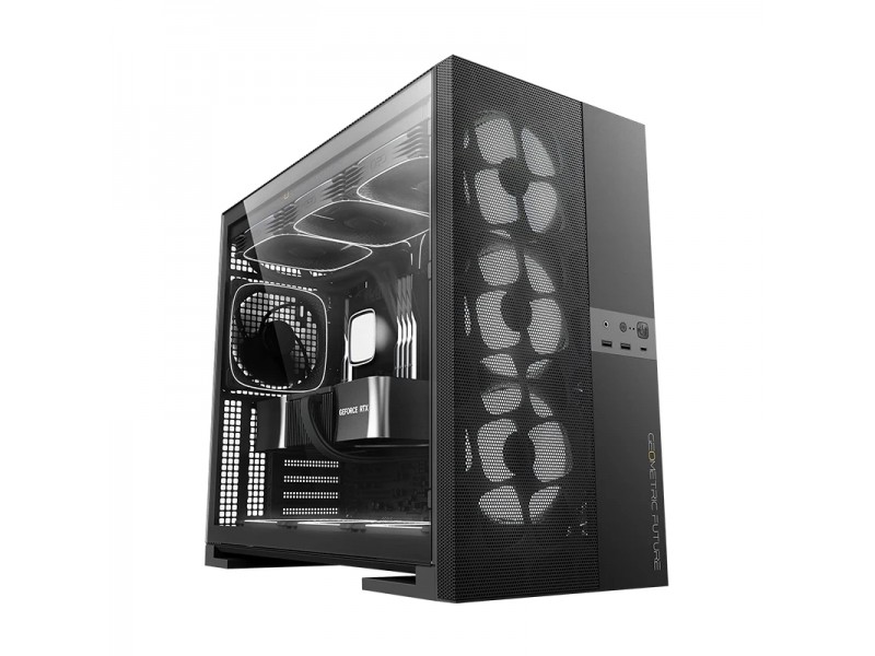 Geometric Future кутия Case EATX - Model 5 Vent Black - 5 x 140 mm aRGB fans included