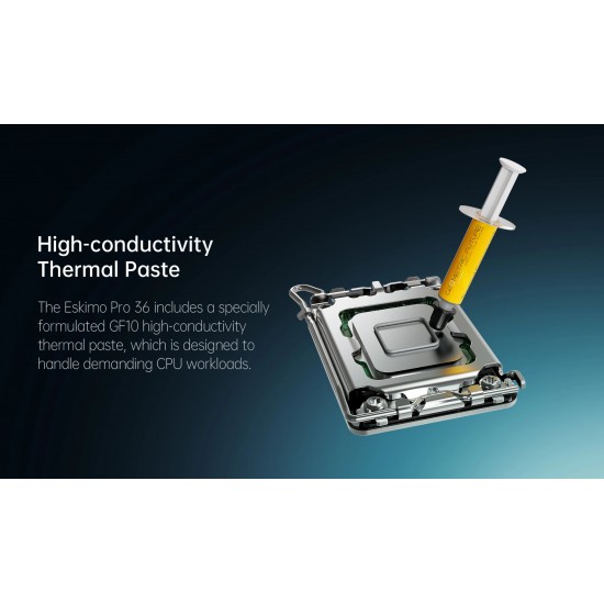 Geometric Future водно охлаждане Water Cooling - Eskimo Pro 360 Black - Addressable RGB, LGA1851/AM5