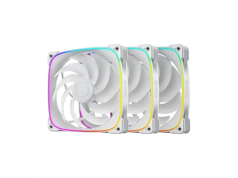 Geometric Future Комплект вентилатори Fan Pack 3-in-1 140 mm - Squama 2503W-14 White