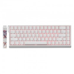 Madlions професионална геймърска механична клавиатура Professional Gaming Mechanical Keyboard MAD 68 HE Flagship - 8K, Magnetic Amber Pro Switches - White
