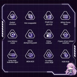 VGN професионална безжична геймърска механична клавиатура Wireless Professional Gaming Mechanical Keyboard - V87 PRO Athena - Aniya Switches, BT5.0, 2.4G VGN професионална безжична геймърска механична клавиатура Wireless Professional Gaming Mechanical Keyboard - V87 PRO Athena - Aniya Switches, BT5.0, 2.4G