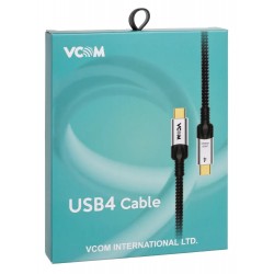 VCom кабел USB4.0 USB-C/USB-C 40Gbps, 240W - CU560-1.2m