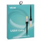 VCom кабел USB4.0 USB-C/USB-C 40Gbps, 240W - CU560-1.2m