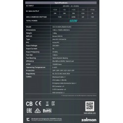 Zalman захранване PSU 600W Bronze - ZM600-GV2 SE Zalman захранване PSU 600W Bronze - ZM600-GV2 SE