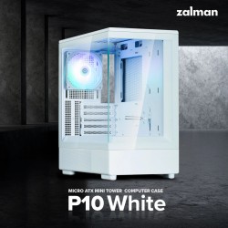 Zalman кутия Case mATX - P10 White
