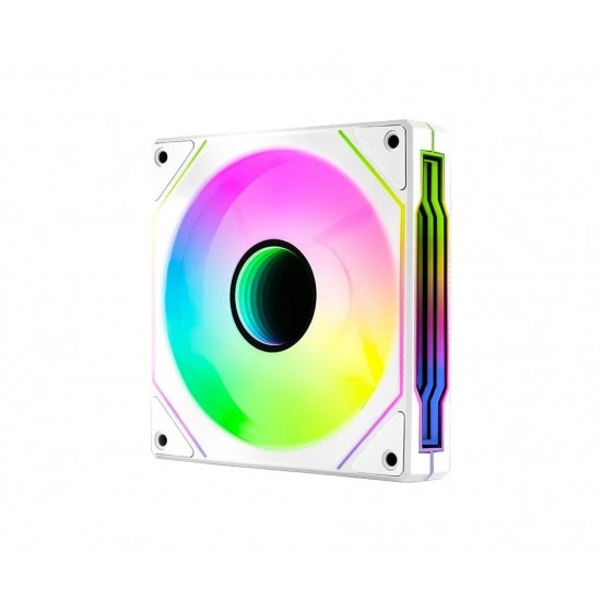 AeroCool вентилатор Fan 120mm Phantom M-3R - Infinity Mirror ARGB, REVERSE - White