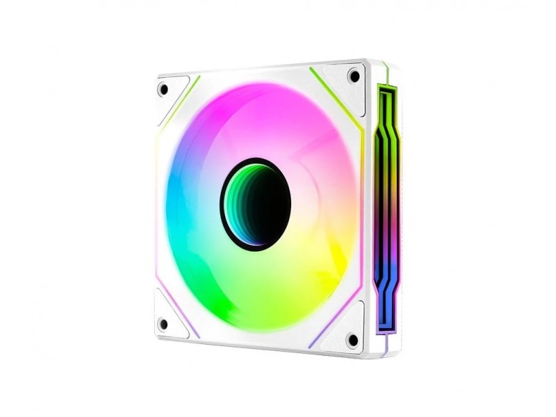 AeroCool вентилатор Fan 120mm Phantom M-3R - Infinity Mirror ARGB, REVERSE - White