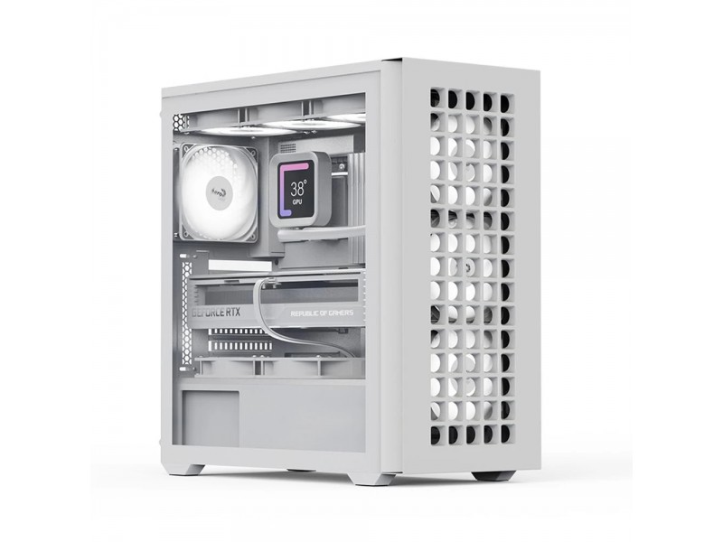 AeroCool кутия Case ATX - D502A White, Addressable RGB
