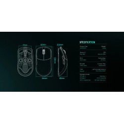 Lamzu професионална геймърска мишка MAYA X 8K - Wireless Gaming Mouse - Aimlabs Edition Lamzu професионална геймърска мишка MAYA X 8K - Wireless Gaming Mouse - Aimlabs Edition