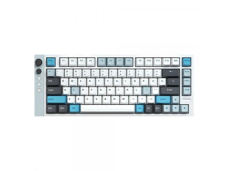 Lamzu професионална геймърска механична клавиатура Professional Gaming Mechanical Keyboard JET 75 - 8K, Magnetic Gateron Jade Switches - White/Blue