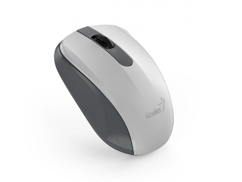 Genius безжина безшумна мишка Wireless Silent Mouse - NX-8008S White+Gray - Silent, 2.4GHz