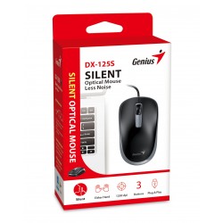 Genius безшумна мишка Silent Mouse DX-125S Black+Grey - SILENT, USB Genius безшумна мишка Silent Mouse DX-125S Black+Grey - SILENT, USB