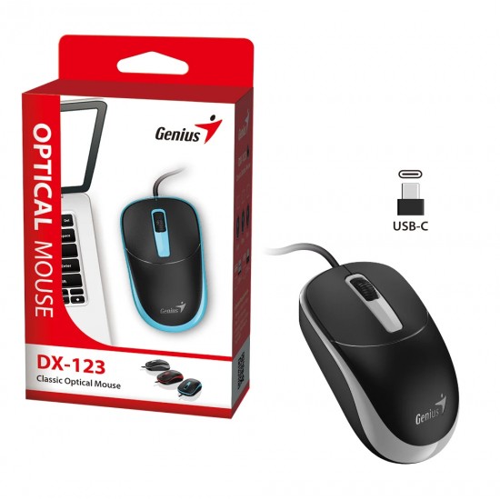 Genius мишка Mouse DX-123 Grey - USB-C