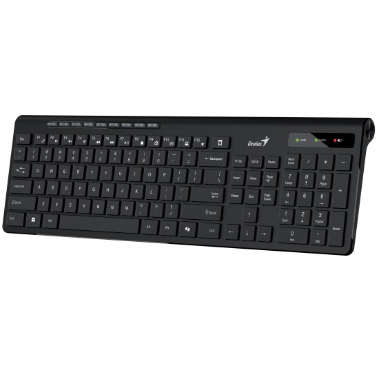 Genius клавиатура кирилизирана безжична Wireless Slim Keyboard SlimStar 7230 Black - AI, BG, 2.4Ghz