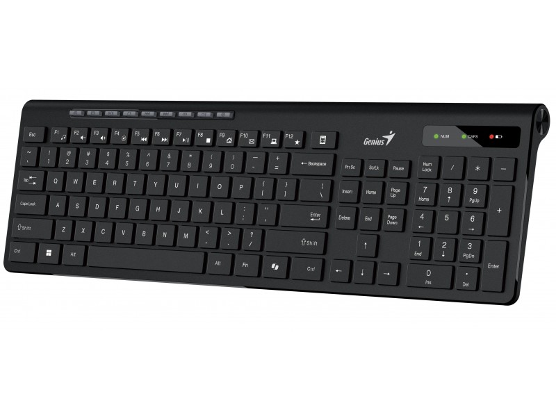 Genius клавиатура кирилизирана безжична Wireless Slim Keyboard SlimStar 7230 Black - AI, BG, 2.4Ghz