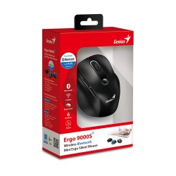 Genius безжина безшумна мишка Wireless Silent Mouse Ergo 9000S - Silent, Bluetooth, 2.4G, Black