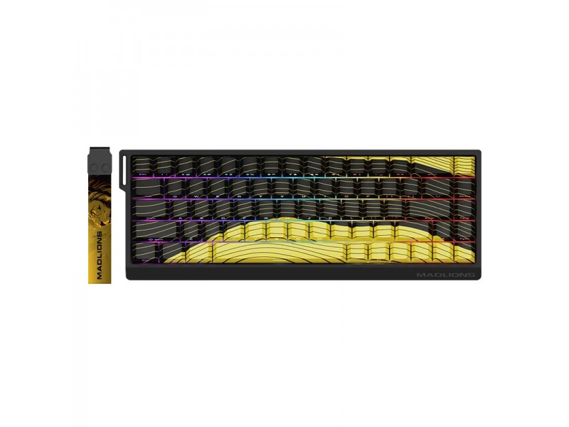 Madlions професионална геймърска механична клавиатура Professional Gaming Mechanical Keyboard MAD 68 HE Contour Flagship - 8K, Magnetic Amber Pro [Linear]