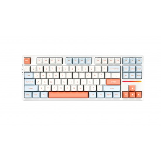 VGN безжична геймърска механична клавиатура Wireless Gaming Mechanical Keyboard - V87 Jelly Orange - Dynamic Silver Switches [Linear]