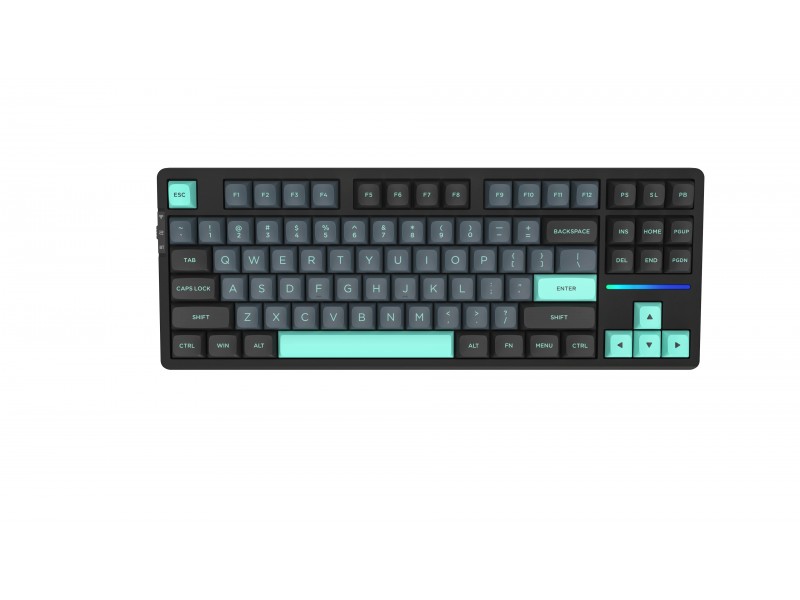 VGN безжична геймърска механична клавиатура Wireless Gaming Mechanical Keyboard - V87 Caribbean Blue - Power Silver Switches [Linear]