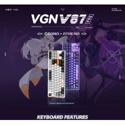 VGN професионална безжична геймърска механична клавиатура Wireless Professional Gaming Mechanical Keyboard - V87 PRO Side Engraving - Aniya Switches VGN професионална безжична геймърска механична клавиатура Wireless Professional Gaming Mechanical Keyboard - V87 PRO Side Engraving - Aniya Switches