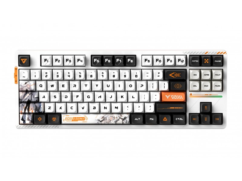 VGN професионална безжична геймърска механична клавиатура Wireless Professional Gaming Mechanical Keyboard - V87 PRO Diana - Aniya Switches, BT5.0, 2.4G