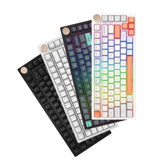VGN безжична геймърска механична клавиатура Wireless Gaming Mechanical Keyboard - N75 PRO Jelly Orange - Kailh Vaporwave Switches [Linear]