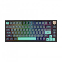VGN професионална геймърска механична клавиатура Professional Gaming Mechanical Keyboard N75 RGB Caribbean Blue - Power Silver Switches [Linear]
