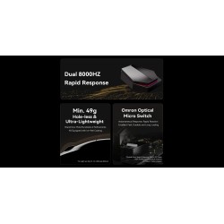 ATK професионална геймърска мишка Wireless Gaming Mouse X1 PRO - 8K, White ATK професионална геймърска мишка Wireless Gaming Mouse X1 PRO - 8K, White