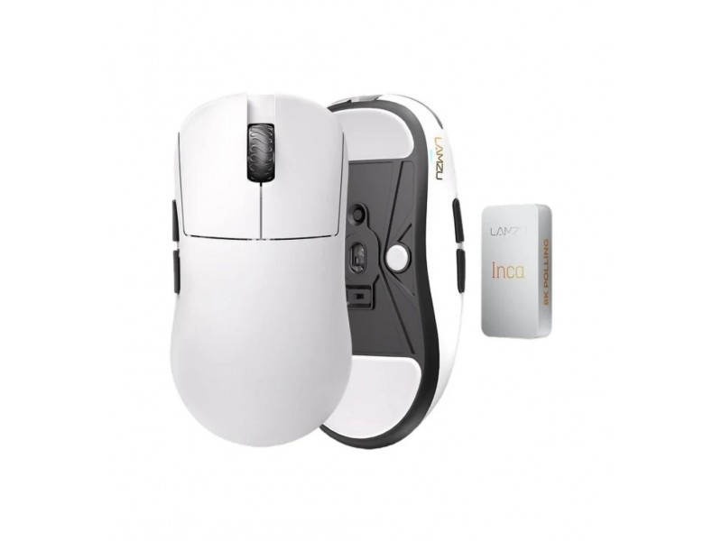 Lamzu професионална геймърска мишка INCA 8K - Wireless Gaming Mouse - White