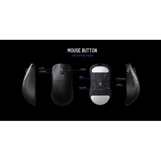 Lamzu професионална геймърска мишка INCA 8K - Wireless Gaming Mouse - White