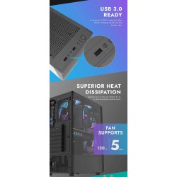 Darkflash кутия Case ATX - A290 Black - 3 x 120 mm RGB fans included Darkflash кутия Case ATX - A290 Black - 3 x 120 mm RGB fans included